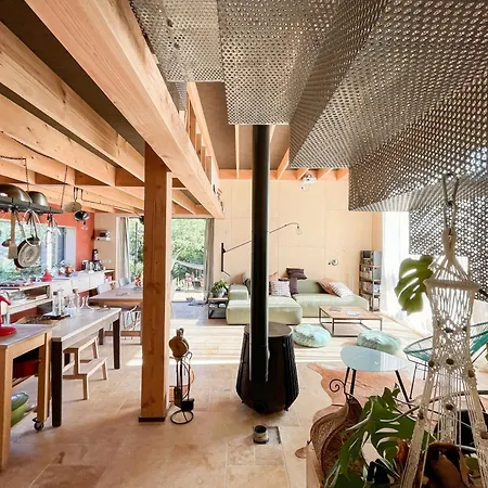 Natural Materials House Near Nancy Tatil Evi Dommartemont
